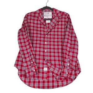 Frank & Eileen Red Plaid Button Shirt XS Lightweight Italy Western Cowgirl NWOT